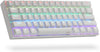 2D, 60% Wired/Wireless Mechanical Keyboard (Kailh Box White Switch/White Case) - Full Keys Programmable - True RGB Backlit - Tap Arrow Keys - Double Shot PBT Keycaps - NKRO - 1900Mah Battery