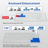 2D, 60% Wired/Wireless Mechanical Keyboard (Kailh Box White Switch/White Case) - Full Keys Programmable - True RGB Backlit - Tap Arrow Keys - Double Shot PBT Keycaps - NKRO - 1900Mah Battery